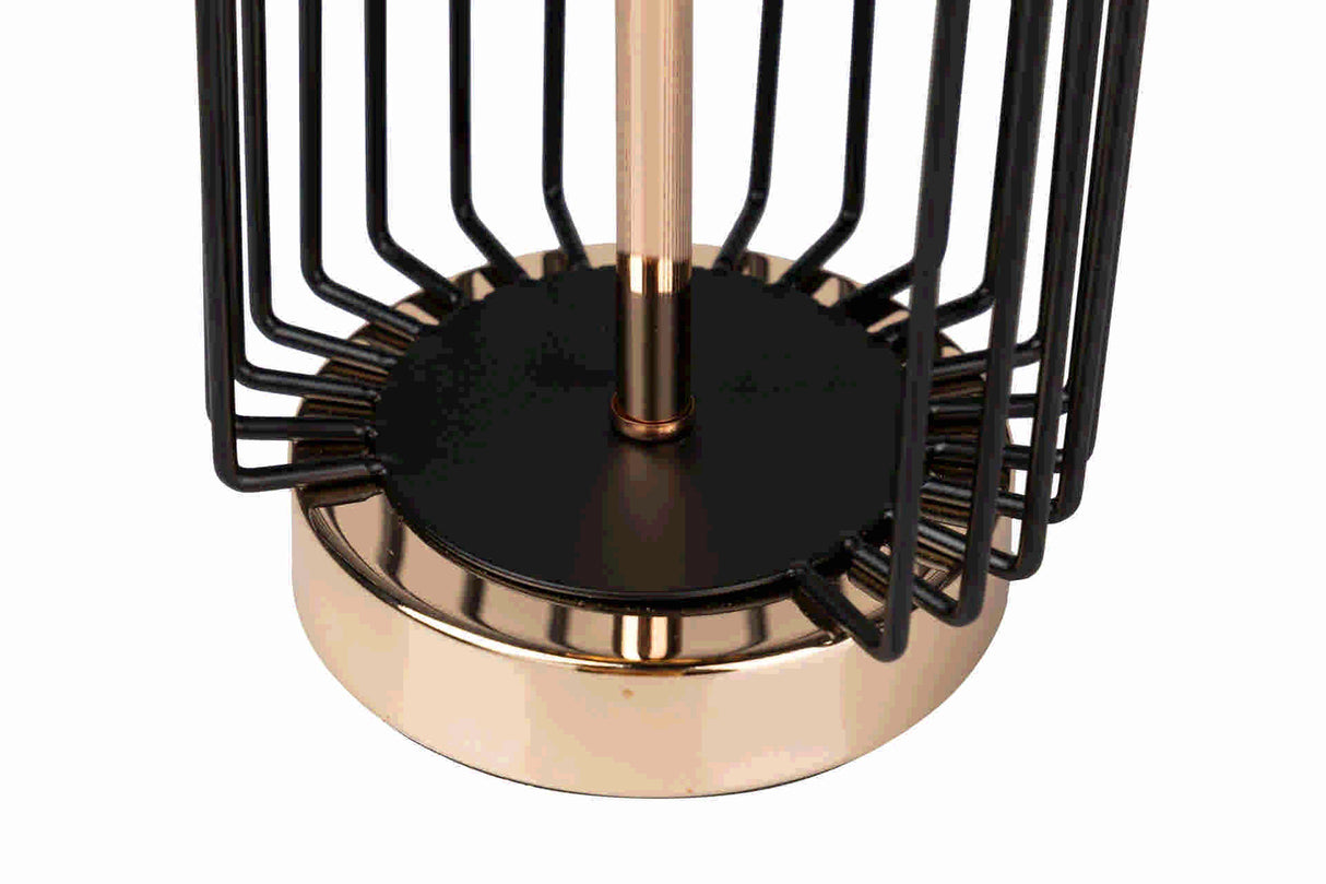 Figura decorazione metallo uccello 15x15x47 cm