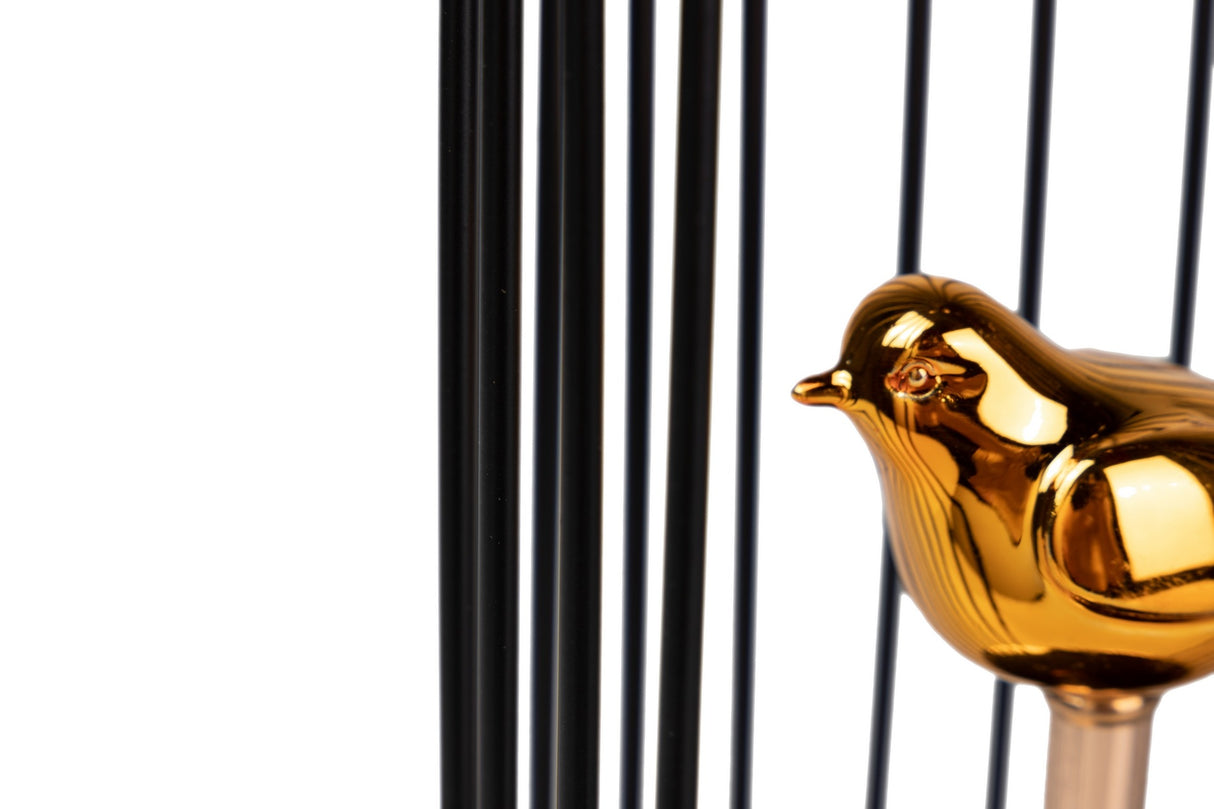 Figura decorazione metallo uccello 15x15x47 cm