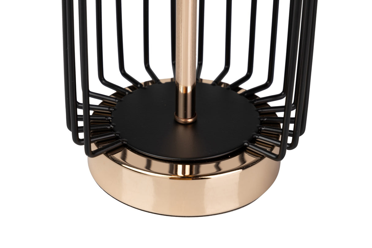 Figura decorazione metallo uccello 15x15x51 cm