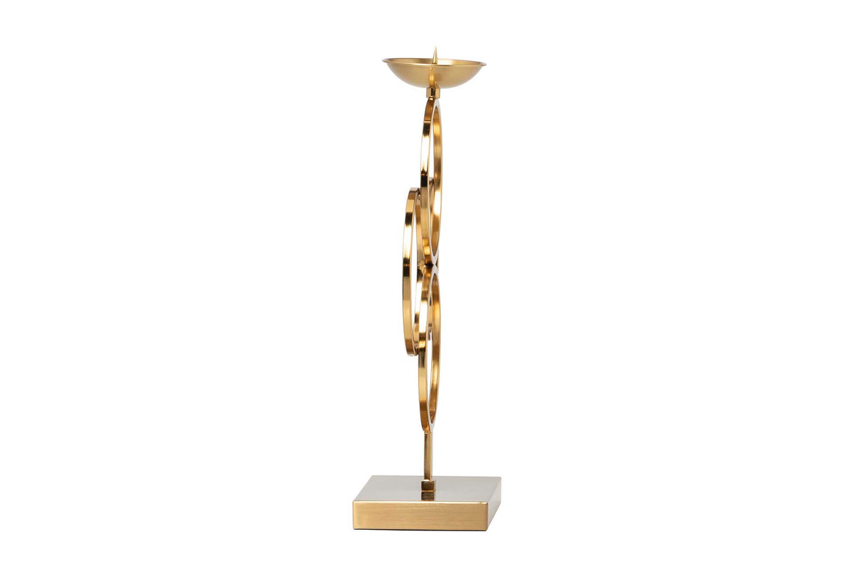 Porta de metal dourado 30x12x43 cm
