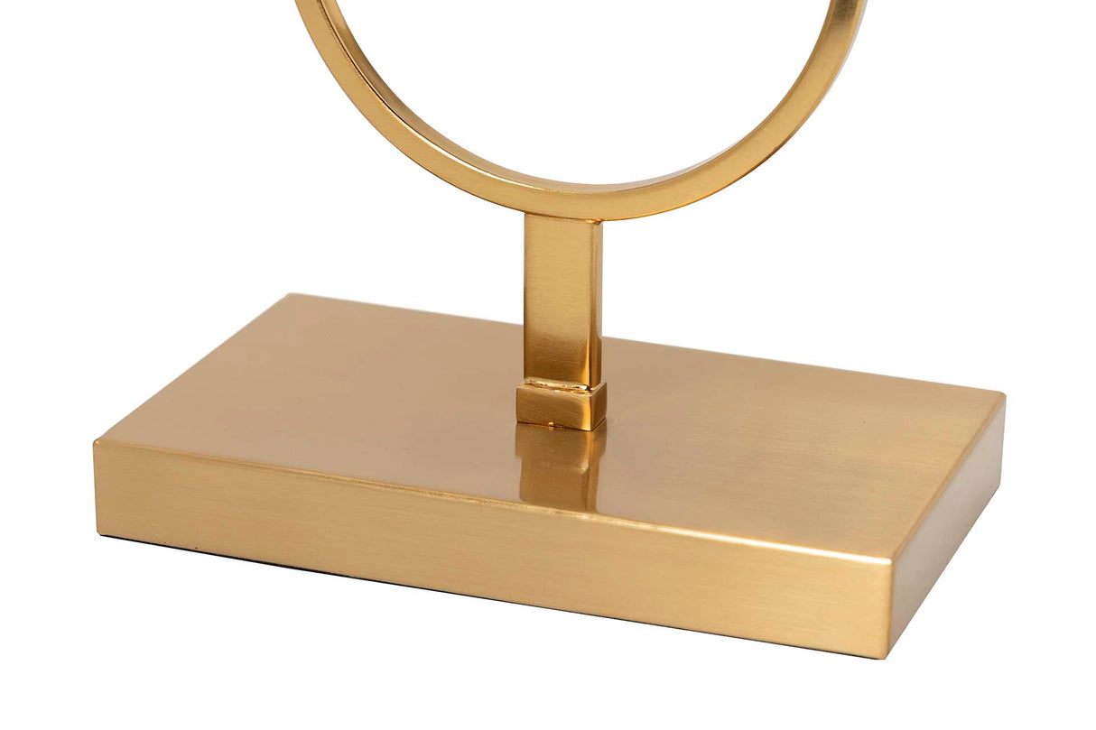 Porta de metal dourado 30x12x43 cm
