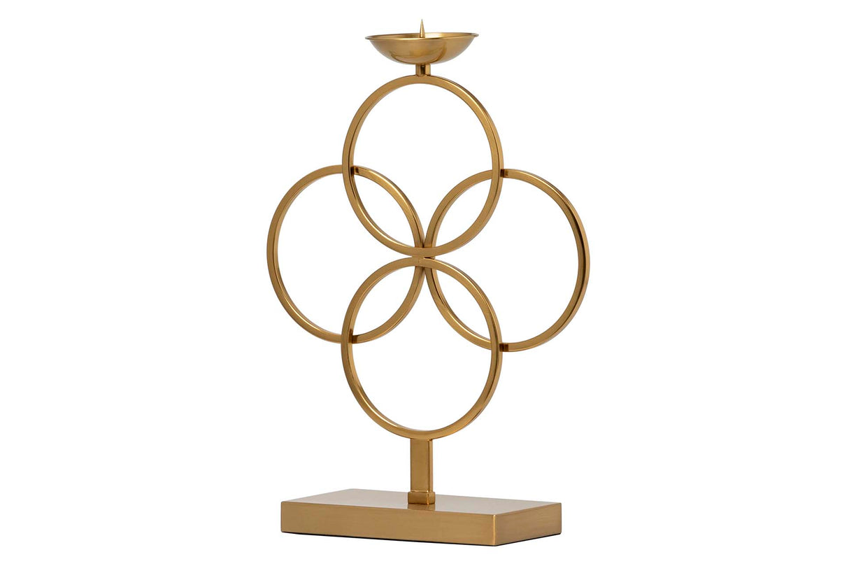 Porta de metal dourado 30x12x43 cm