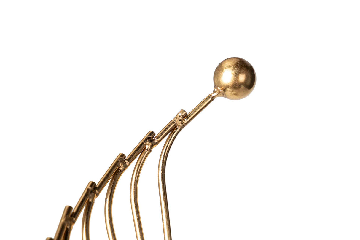 Metallo oro nero Figura 20x20x65 cm