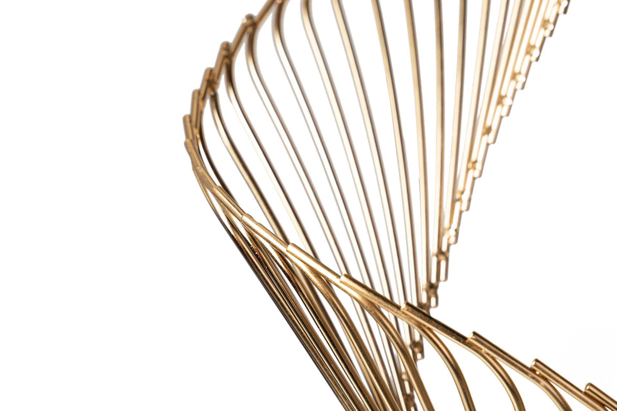 Metallo oro nero Figura 20x20x65 cm