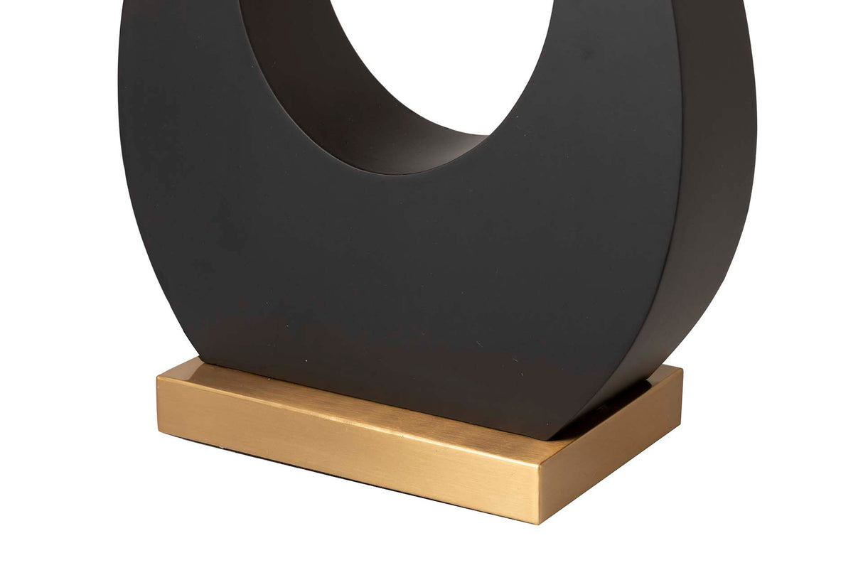 Lâmpada de reunião de metal preto MDF 40x40x68 cm