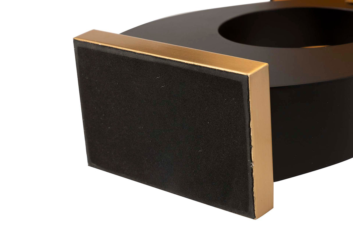 Lâmpada de reunião de metal preto MDF 40x40x68 cm