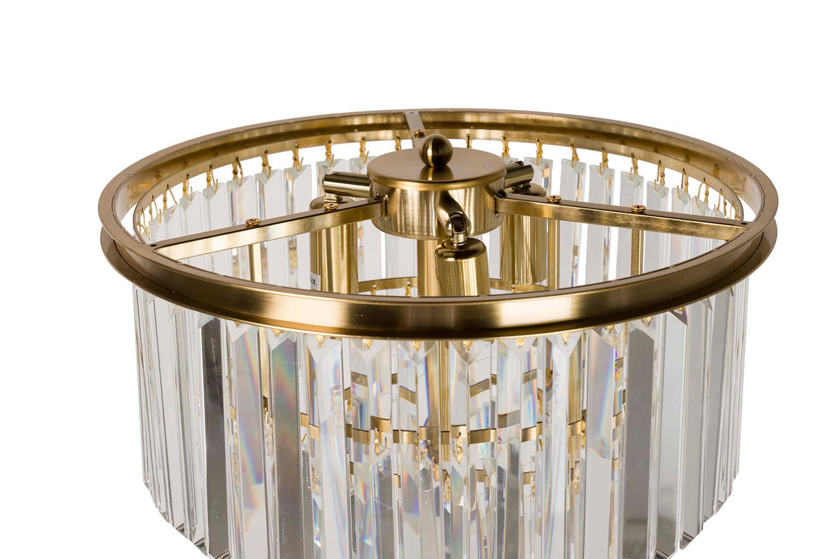 Lampe en métal en verre doré 40x40x160 cm