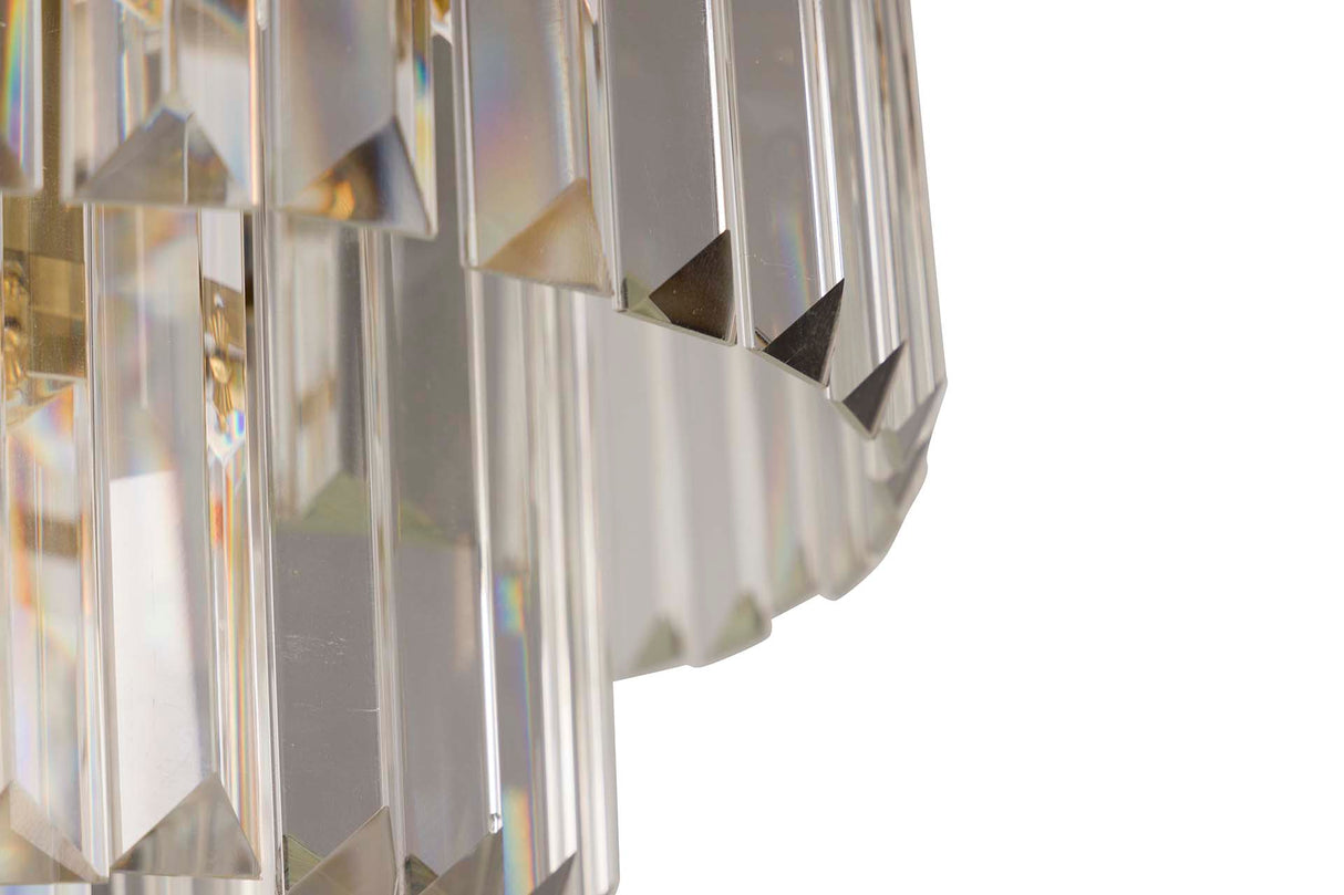 Lampe en métal en verre doré 40x40x160 cm