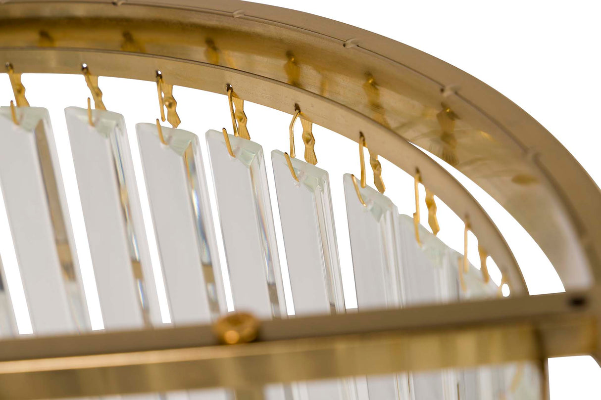 Lampe en métal en verre doré 40x40x160 cm