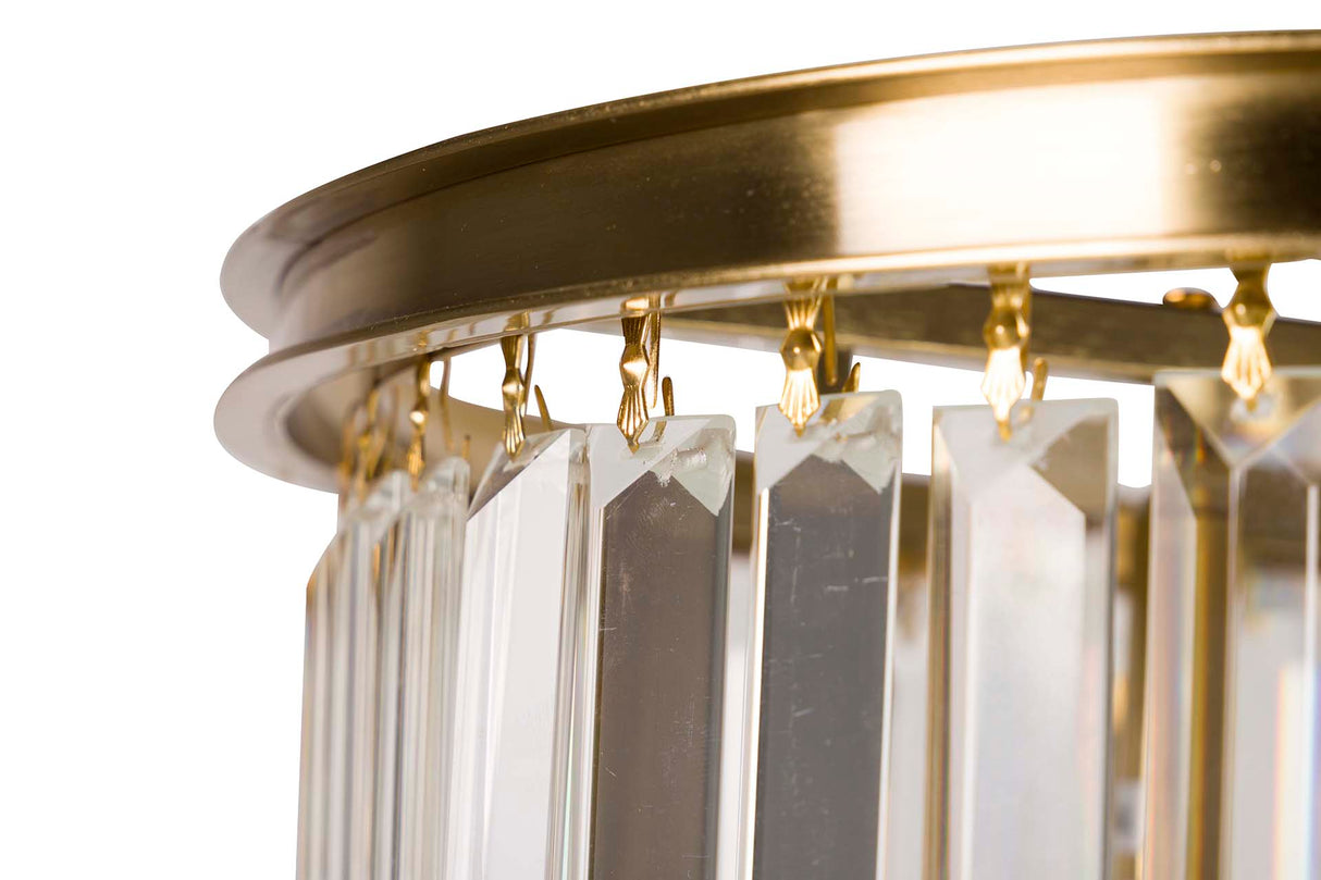 Lampe en métal en verre doré 40x40x160 cm