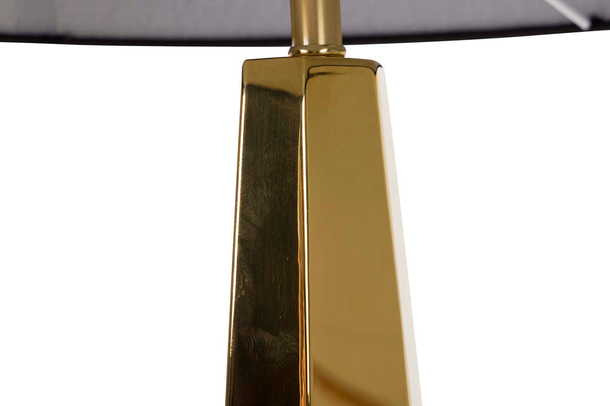 Lampada da incontro in metallo nero 40x40x72 cm