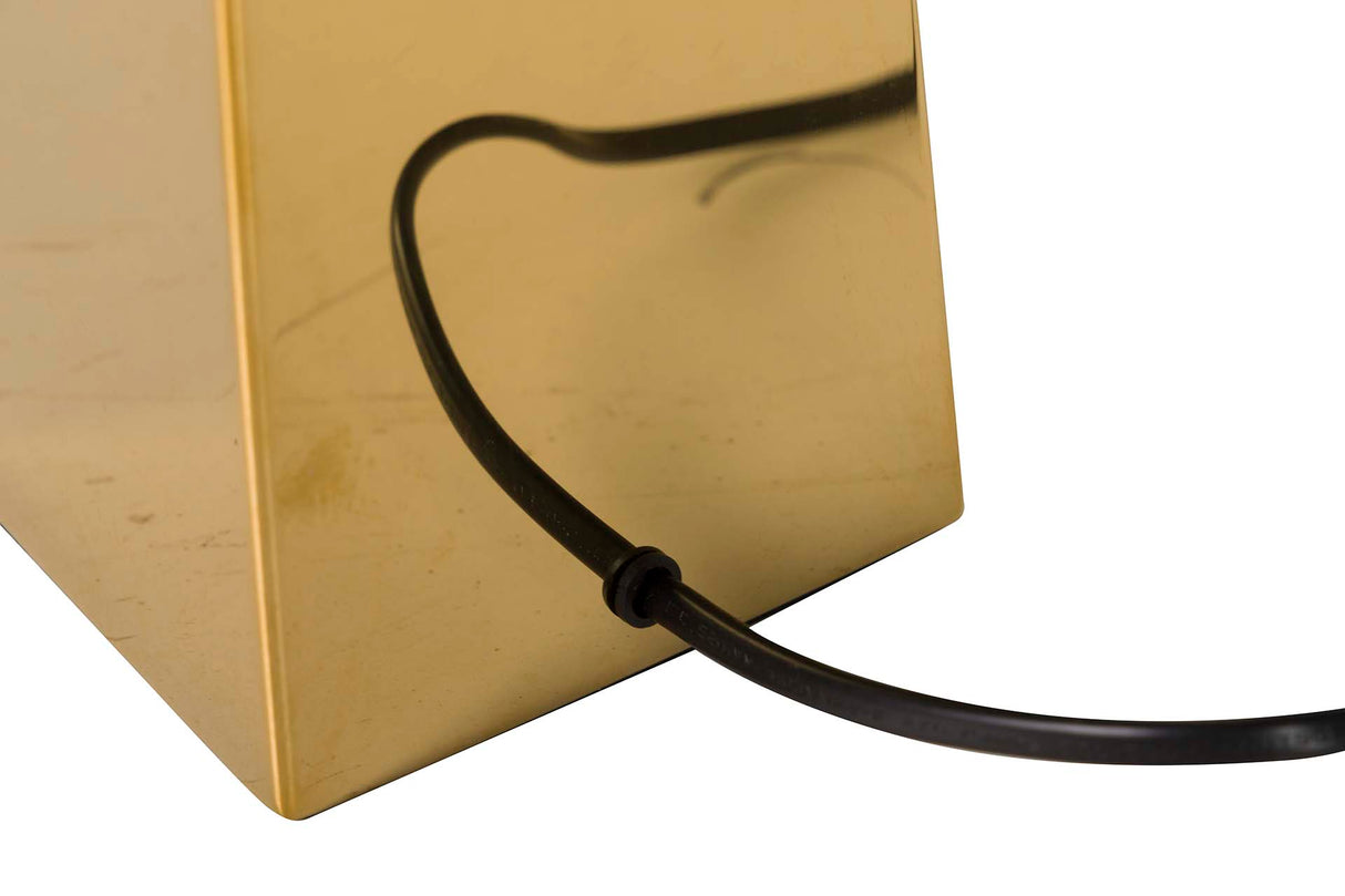 Lampada da incontro in metallo nero 40x40x72 cm