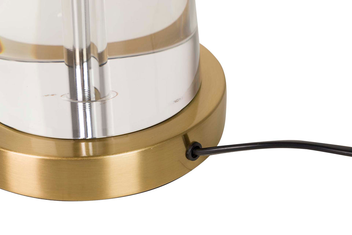 Lampada desktop in cristallo metallico 38x38x68 cm