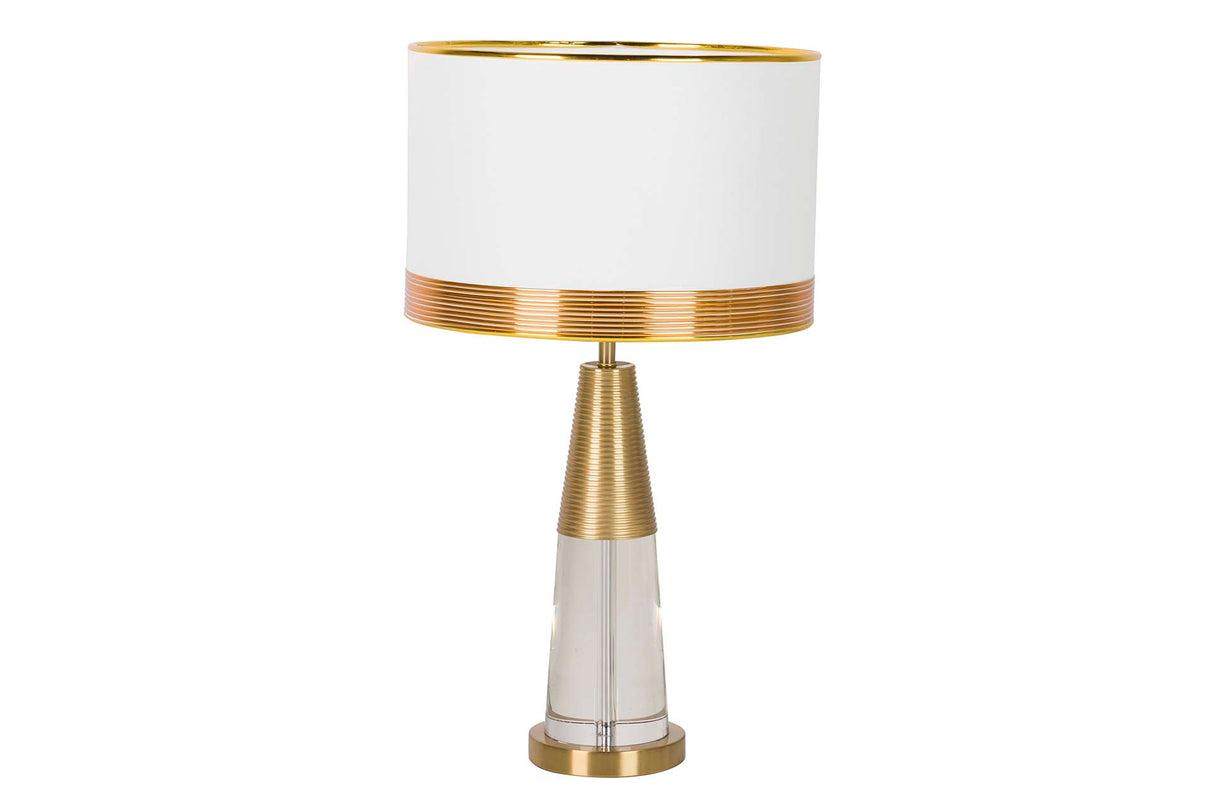 Lampada desktop in cristallo metallico 38x38x68 cm