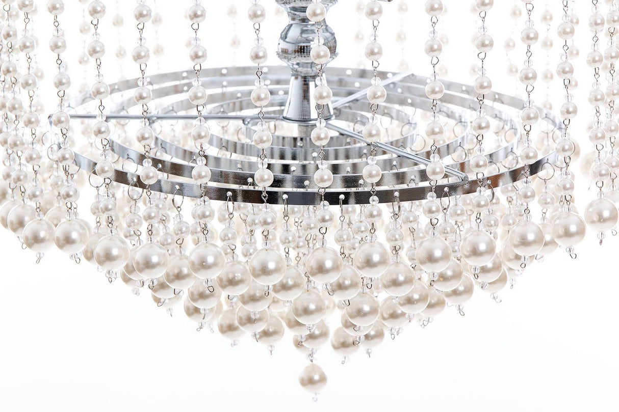 Lampe de plafond en métal à nickel souché 38x38x50 cm