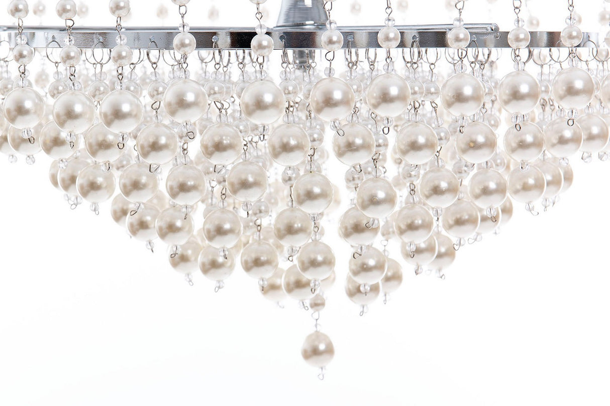 Lampe de plafond en métal à nickel souché 38x38x50 cm