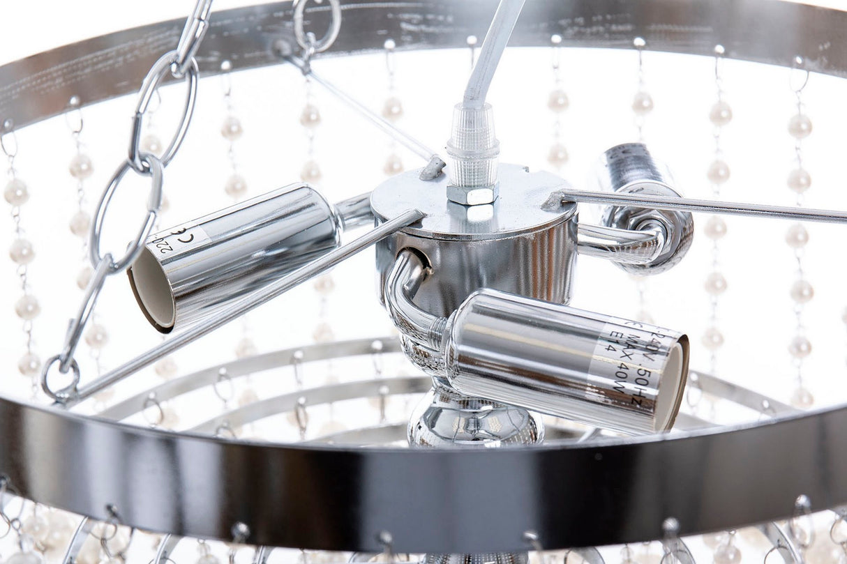 Lampe de plafond en métal à nickel souché 38x38x50 cm