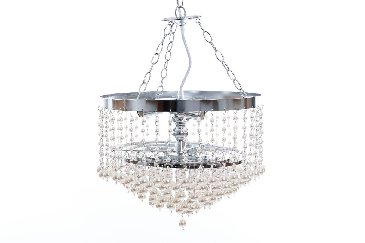 Lampe de plafond en métal à nickel souché 38x38x50 cm