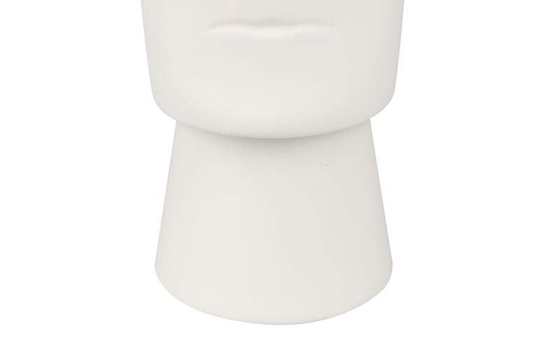 Vase en céramique blanc 15x12x40 cm