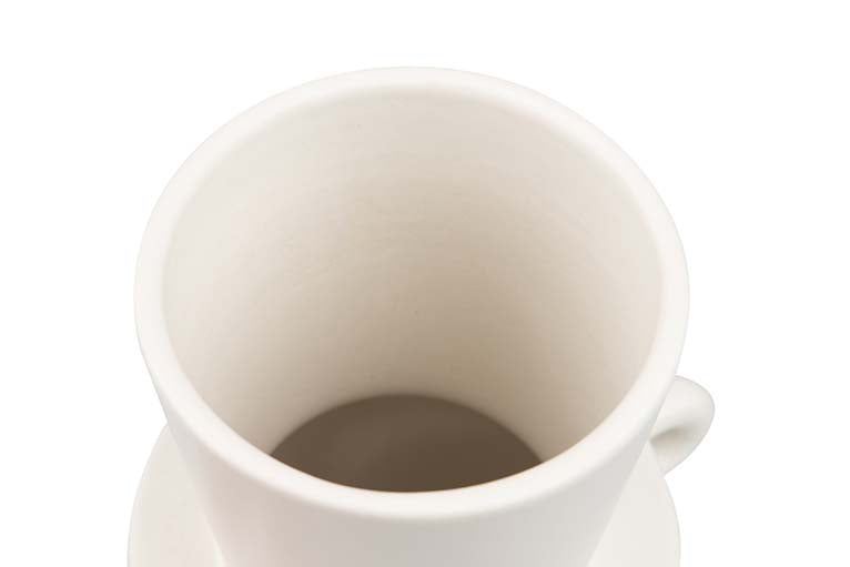 Vase en céramique blanc 15x12x40 cm