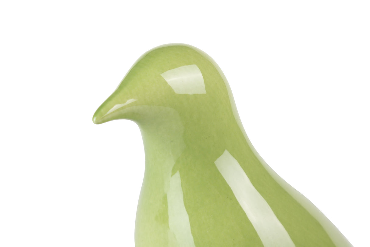 25x10x21 cm grüner Keramikvogel