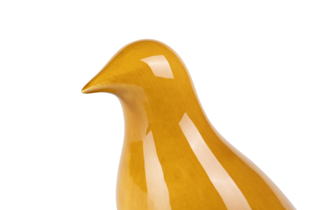 Oiseau en céramique jaune 25x10x21 cm