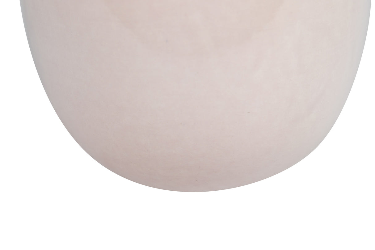 Tibor en céramique rose 17x17x30 cm