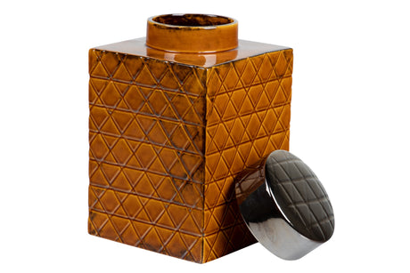 Golden Ceramic Tibor Orange 18.5x18,5x30,5 cm