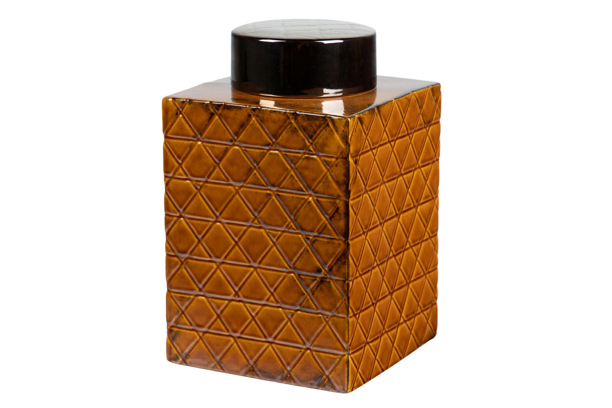 TIBOR CERAMICA DORADO NARANJA 18,5x18,5x30,5 CM