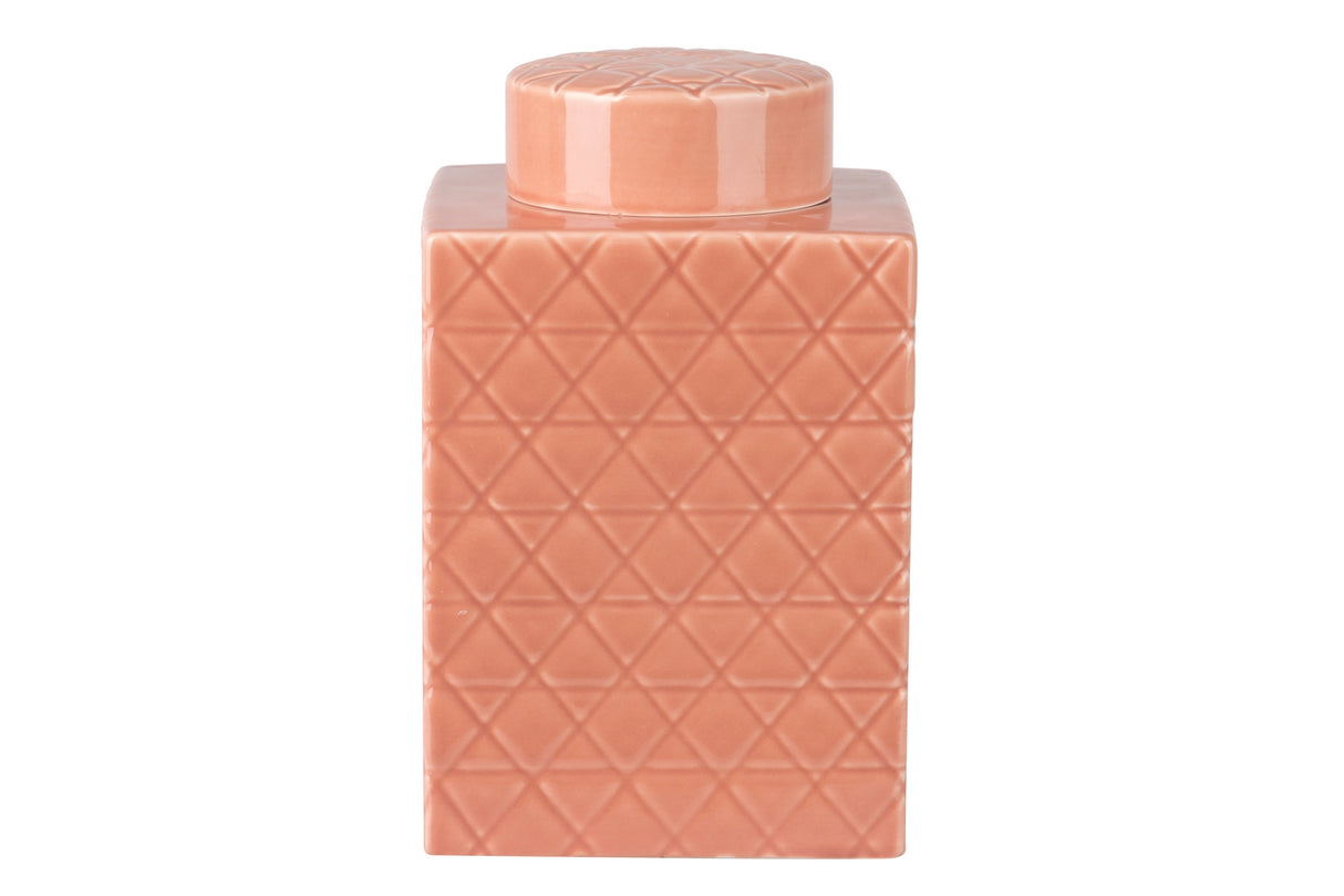 Tibor in ceramica rosa 19x19x31 cm