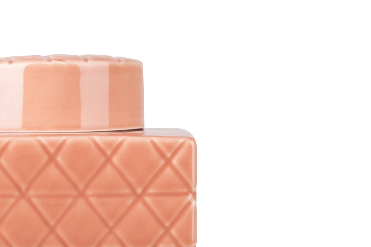 Tibor in ceramica rosa 19x19x31 cm