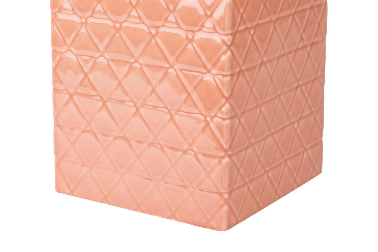 Tibor in ceramica rosa 19x19x31 cm