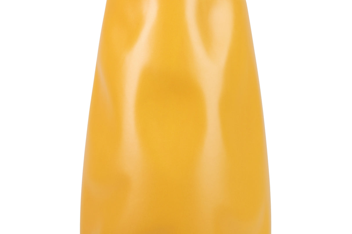 FLORERO CERAMICA AMARILLO MATE 19x19x36 CM