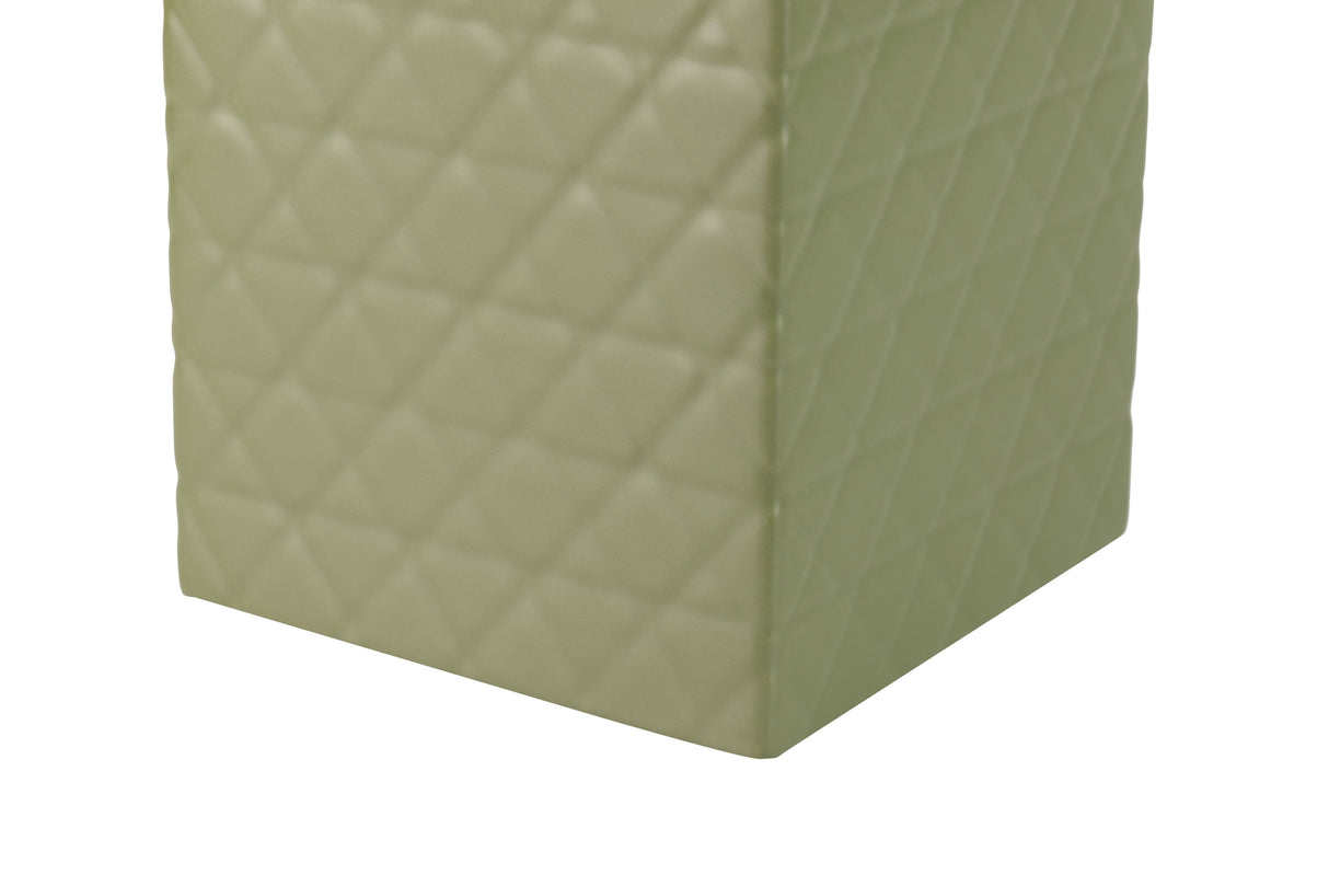 Tibor de cerâmica verde fosco 19x19x31 cm