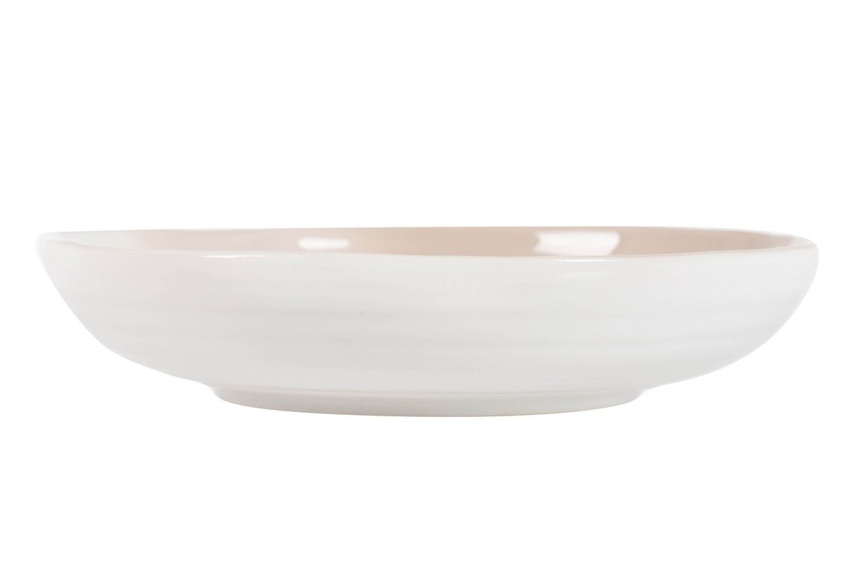 Centre en céramique beige 26x26x5 cm