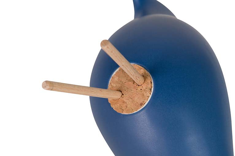 24x10x20 cm uccello ceramico blu