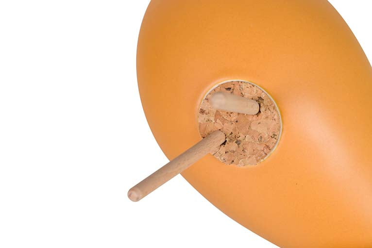 Uccello ceramico giallo 24x10x20 cm