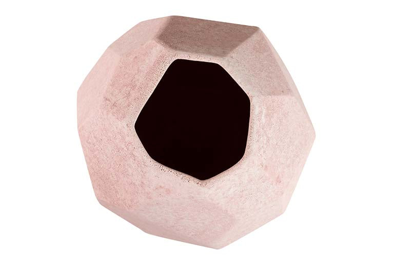 Rosa Keramikvase 27x27x48 cm