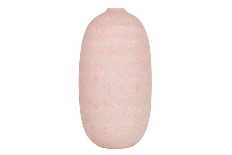 Vase en céramique rose 21x21x40 cm