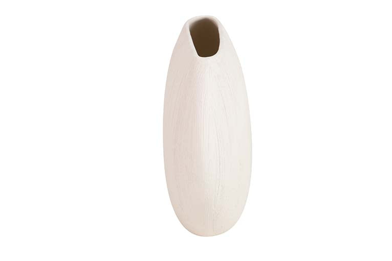 FLORERO CERAMICA BEIGE 42x12x31 CM