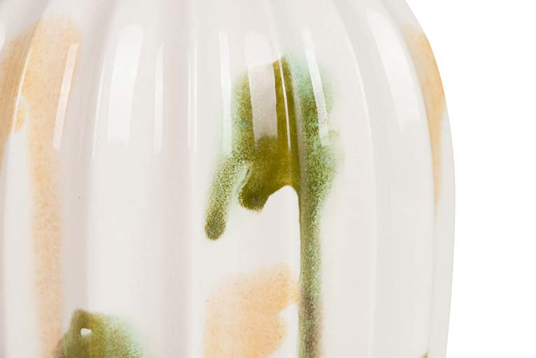 Gelbgrüne Keramik blüht 17x17x28 cm