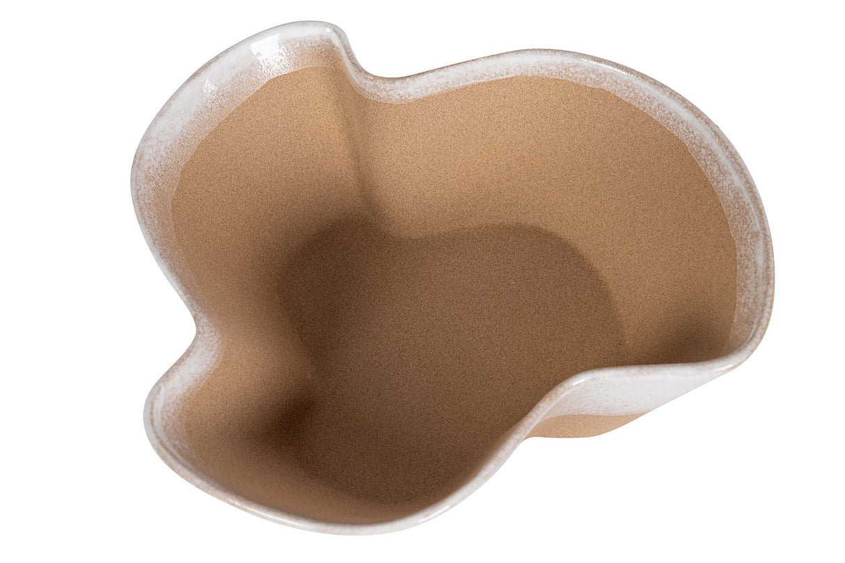 Centre en céramique beige 25x25x9 cm