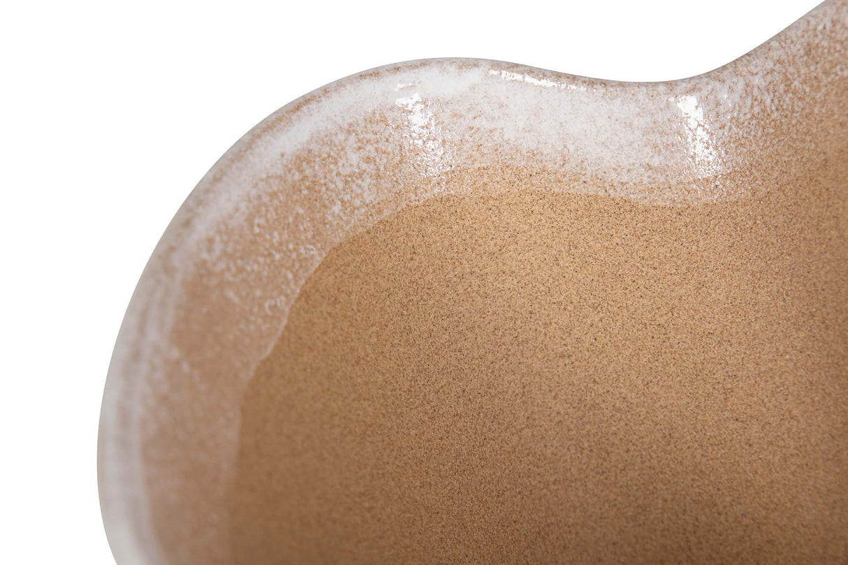 Centre en céramique beige 25x25x9 cm