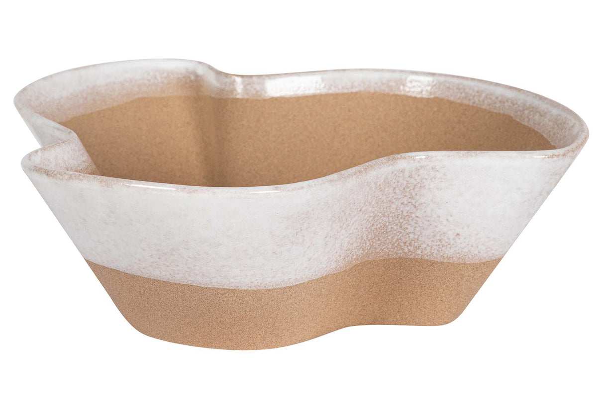 Centre en céramique beige 25x25x9 cm