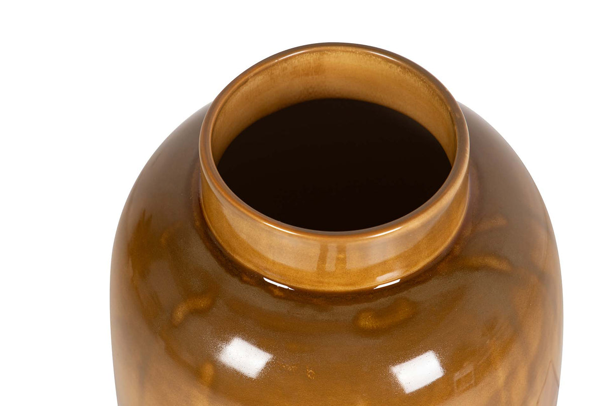 Floe en céramique jaune floral 20x20x34 cm