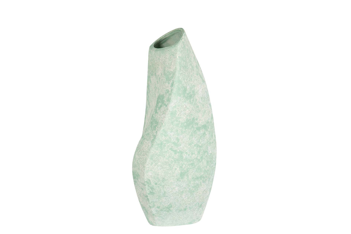 Grüner Keramik Florero 16x16x35 cm