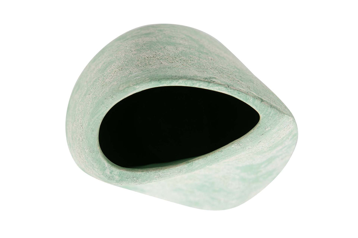 Grüner Keramik Florero 16x16x35 cm