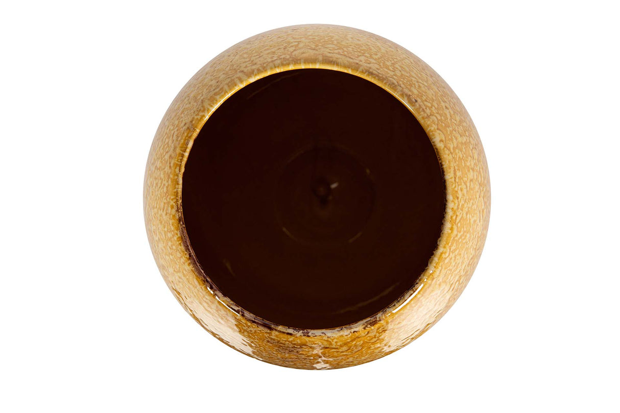 Gelbe Keramikvase 21x21x28 cm