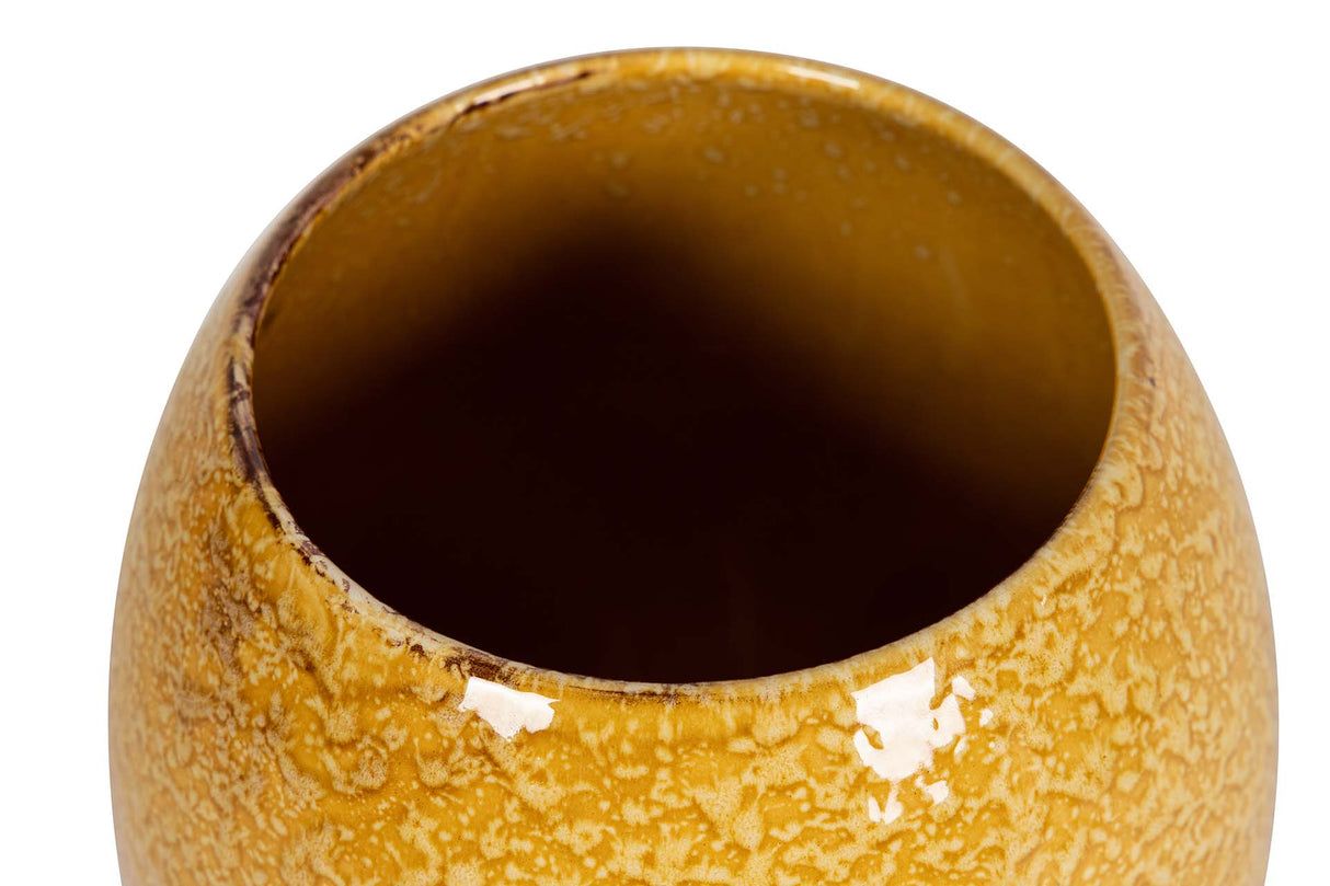 Gelbe Keramikvase 18x18x24 cm