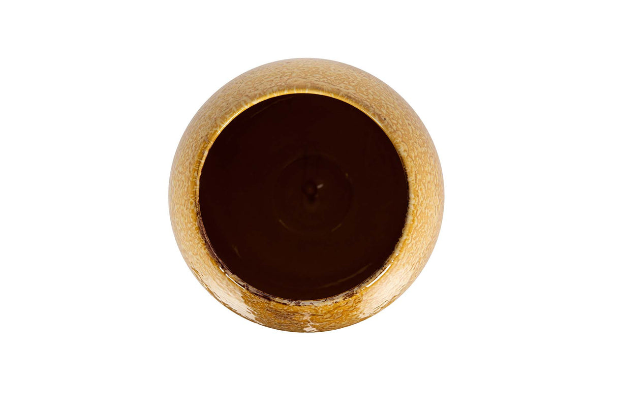 Gelbe Keramikvase 18x18x24 cm